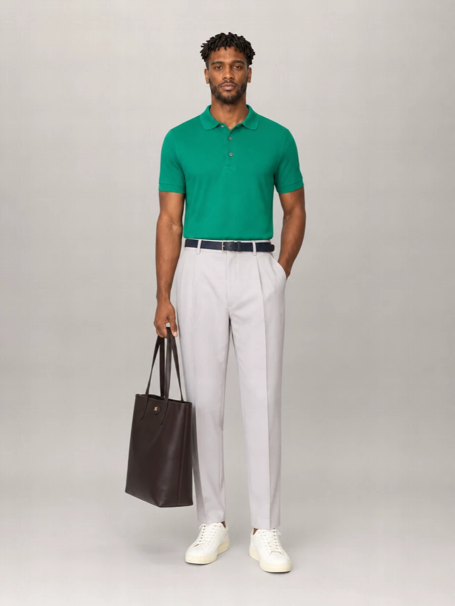 Tom Ford Ribbed Short-Sleeve Polo Shirt