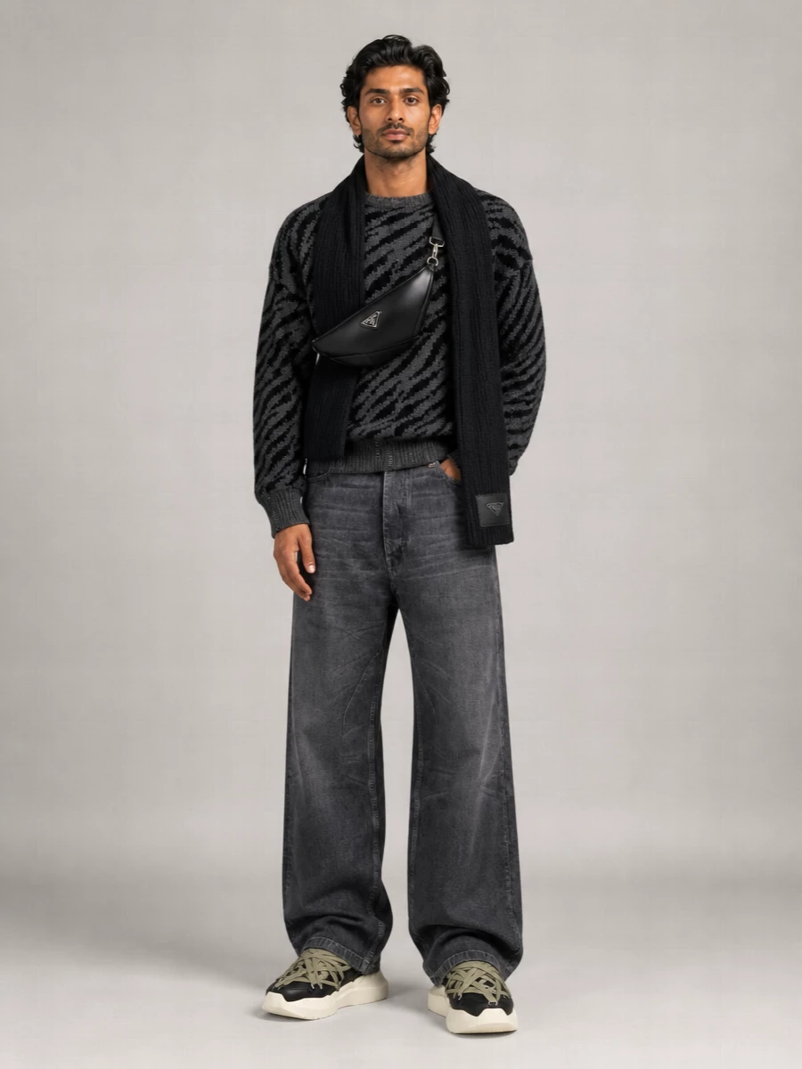 Rhude Cashmere Wool Zebra Jumper