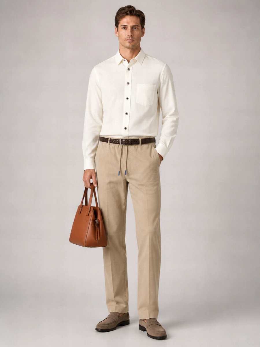 Loewe wool blend chino shorts