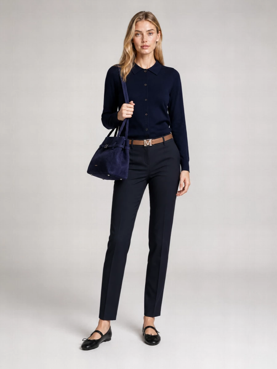 S Max Mara Wool Button-Up Cardigan