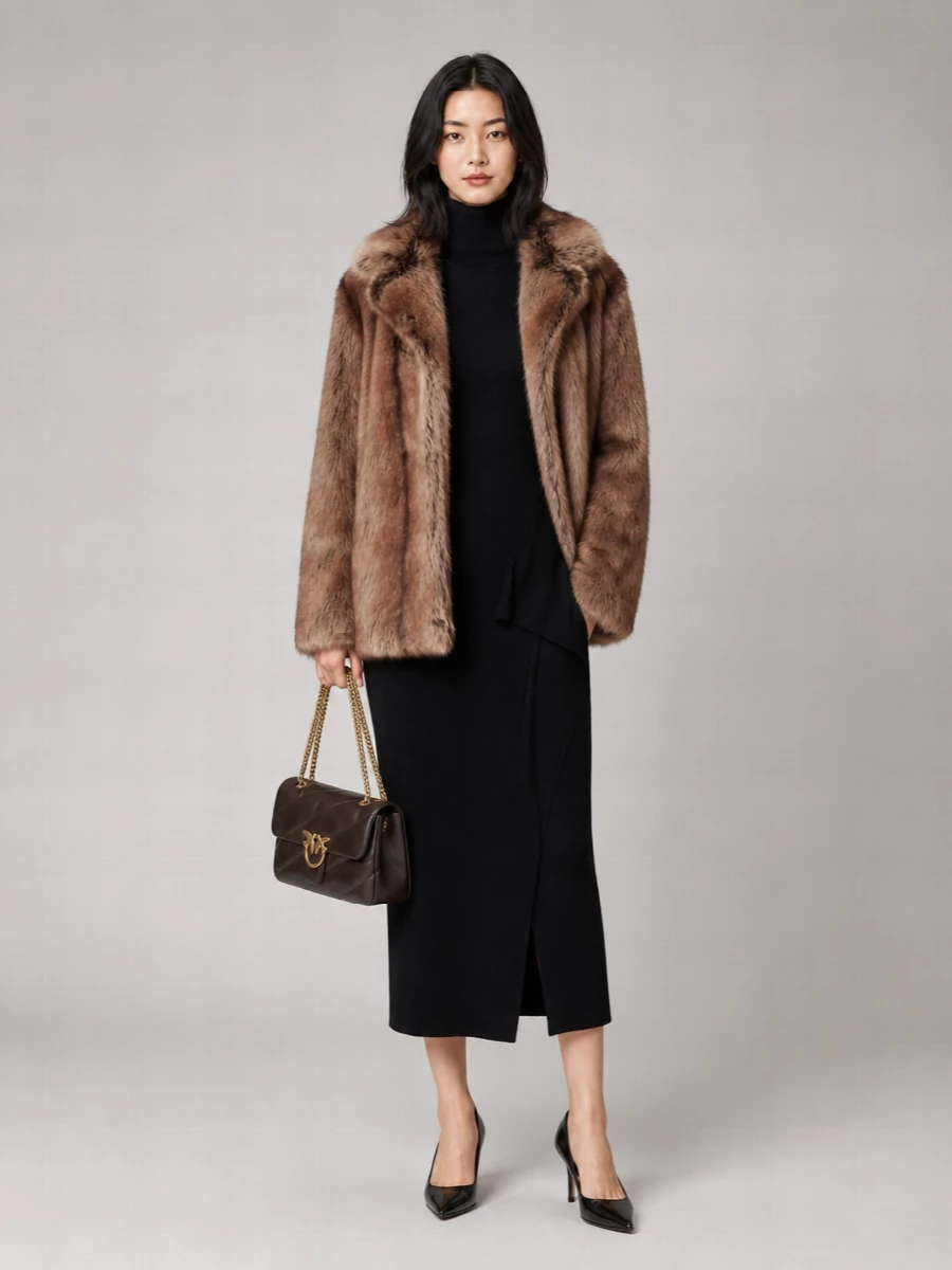 Pinko Faux Fur Coat