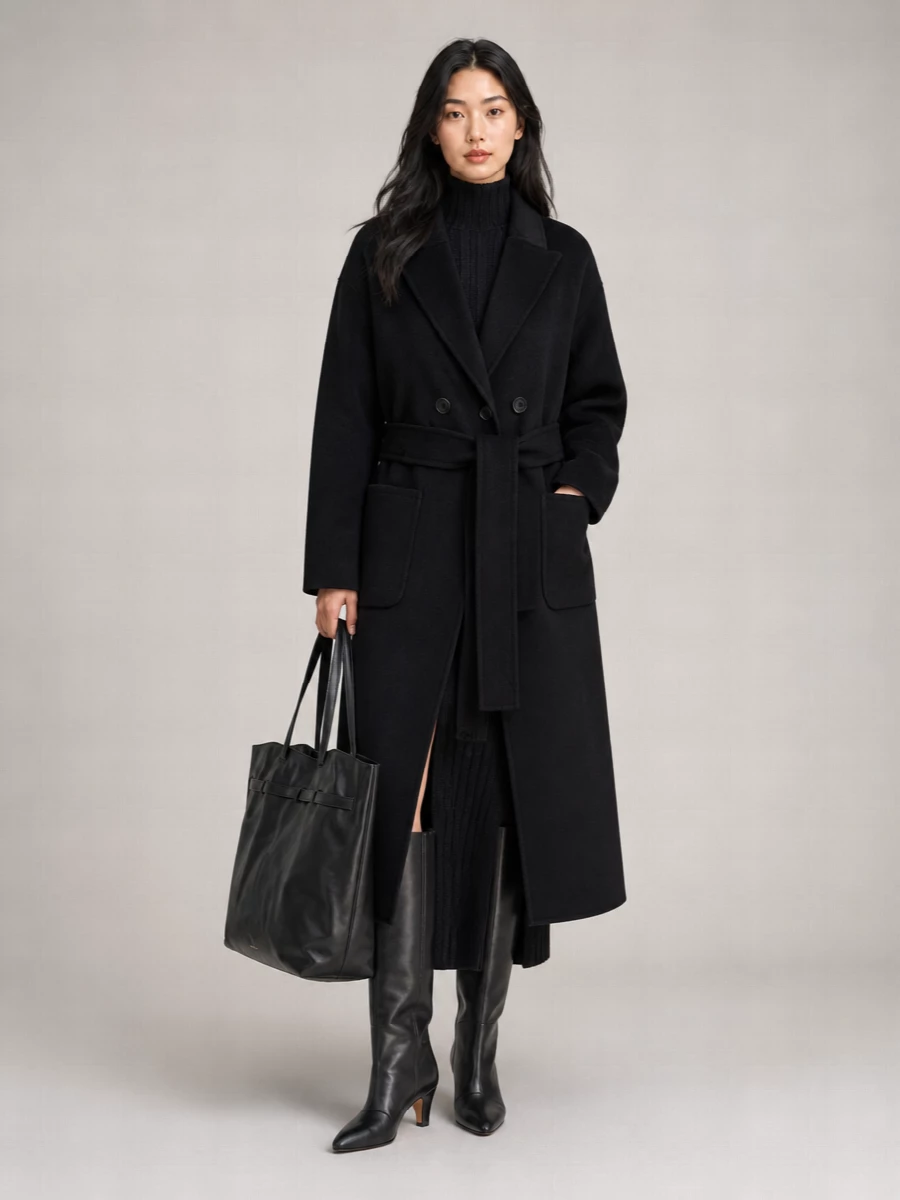 Anine Bing Wool Cashmere Fitted Coat