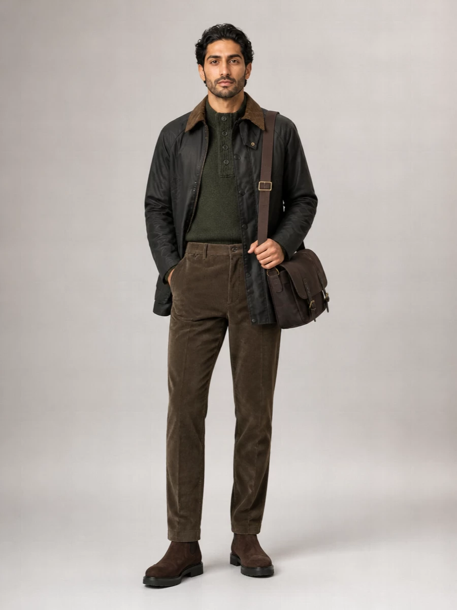 Barbour single breasted coat
