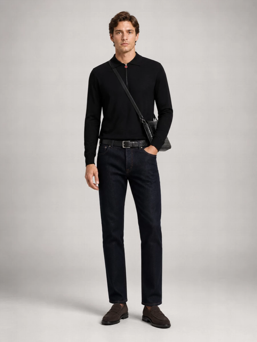 Kiton Denim Slim Straight-Leg Jeans