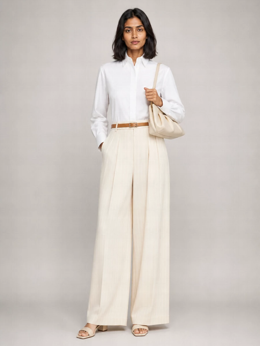 Le Sully Studio Embroidered Wide-Leg Trousers