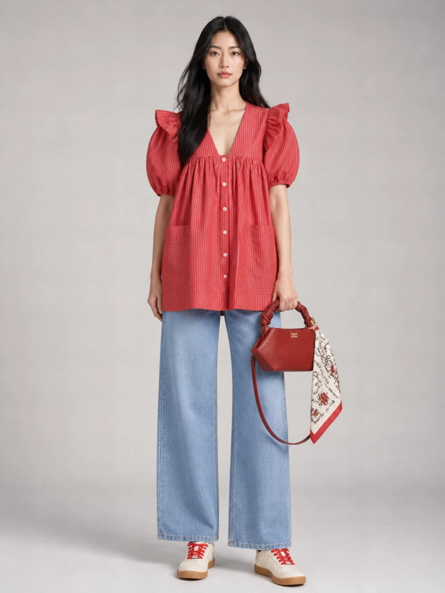 Ganni Organic Cotton Top