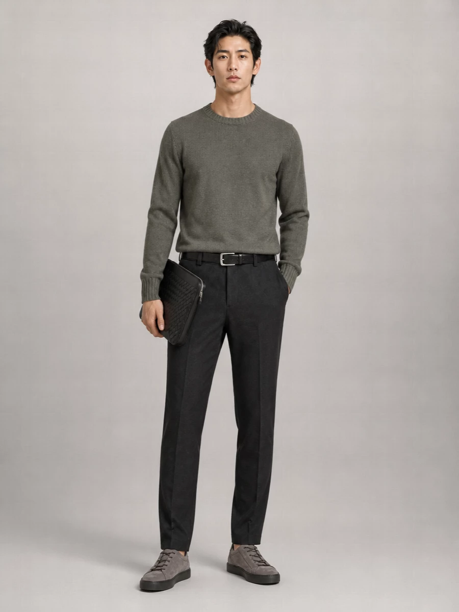 Pt Torino Cashmere Straight-Leg Trousers