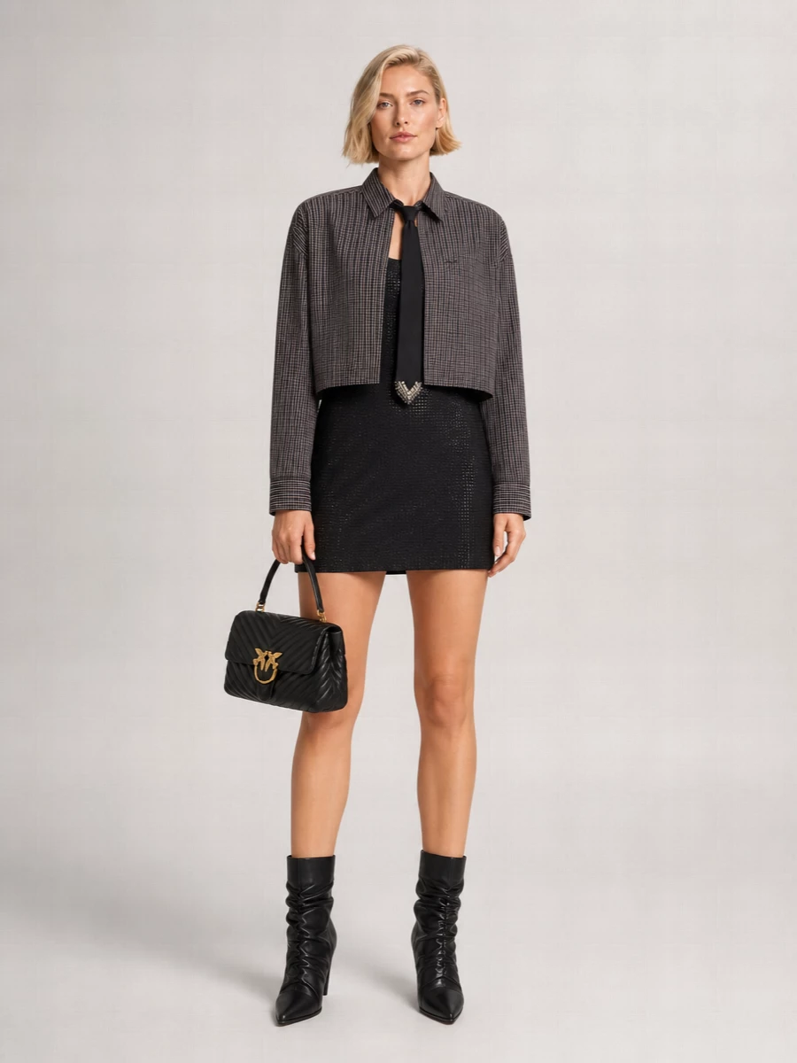 Pinko Love Bag Lady Leather Shoulder Bag