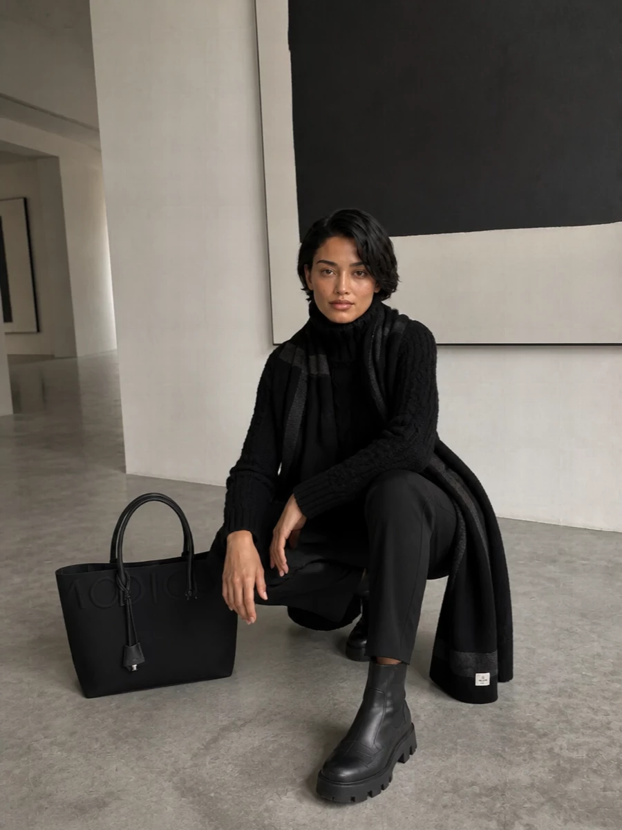 Moncler genius black turtleneck tailored trousers