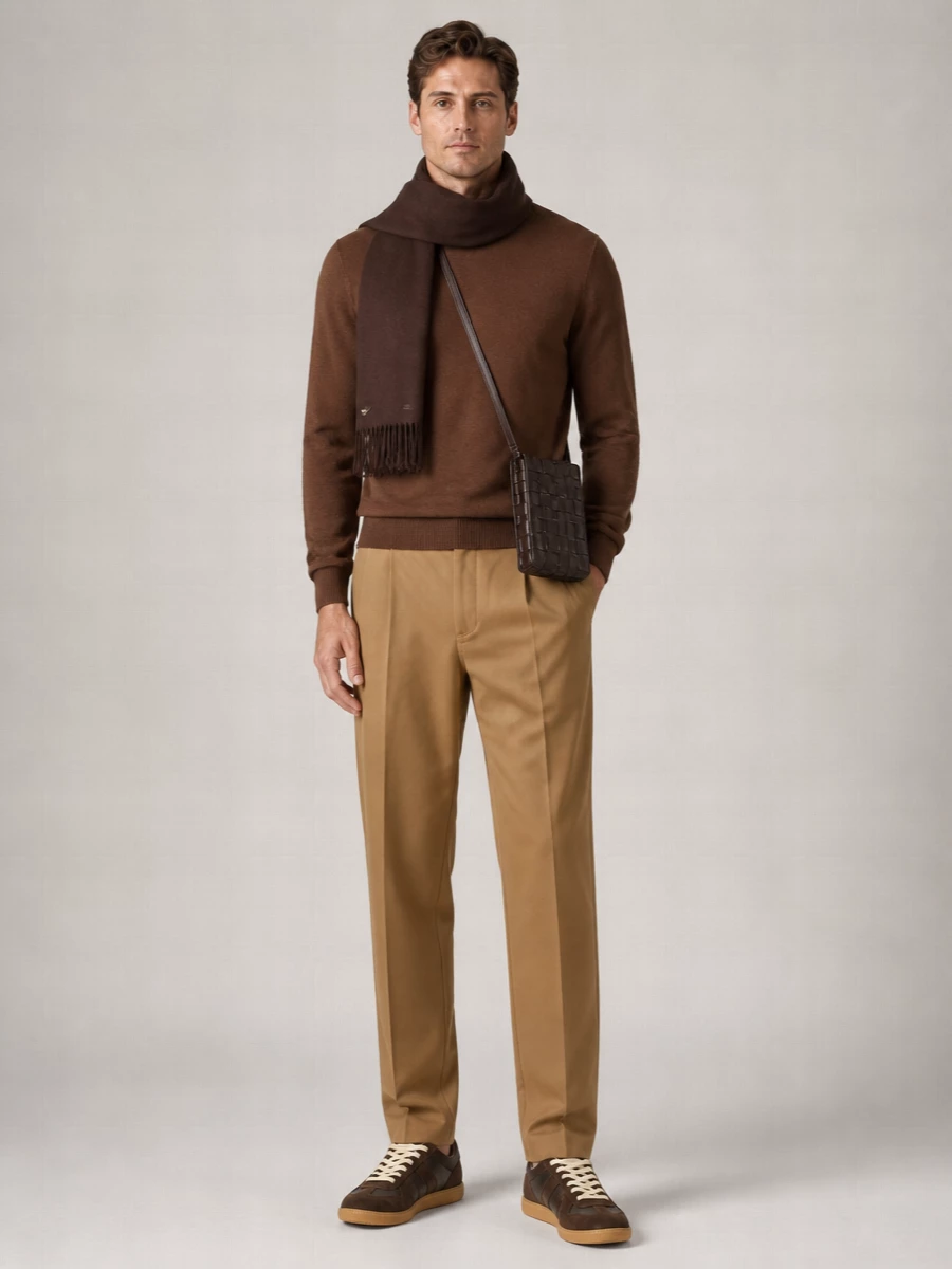 Maison Margiela two-tone wool crew-neck sweater