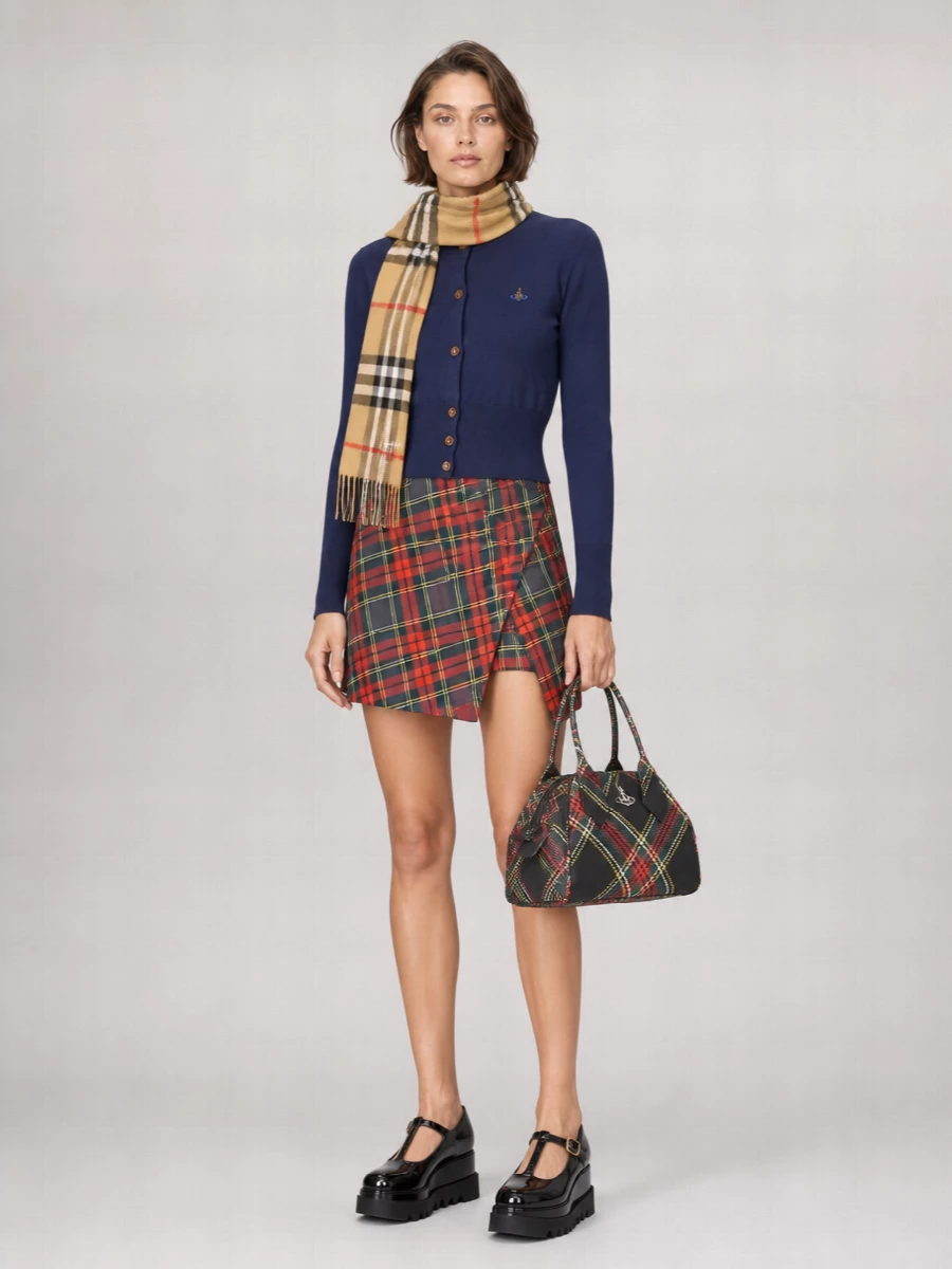 Burberry Checked Cashmere Scarf