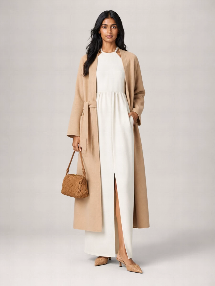 Max Mara Camel Wool Single-Breasted Coat