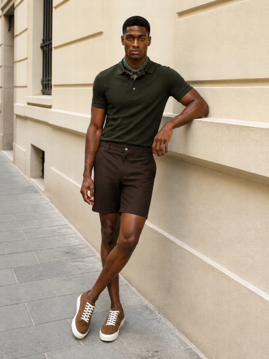 Tom ford polo tailored shorts suede sneakers