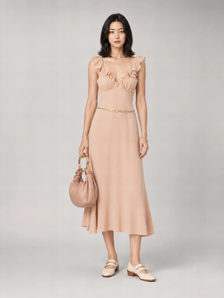 Chloé Silk Midi Dress