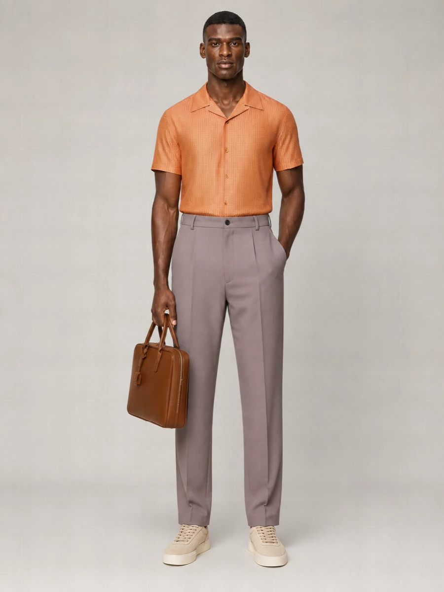 Fendi Silk Printed Bowling Shirt