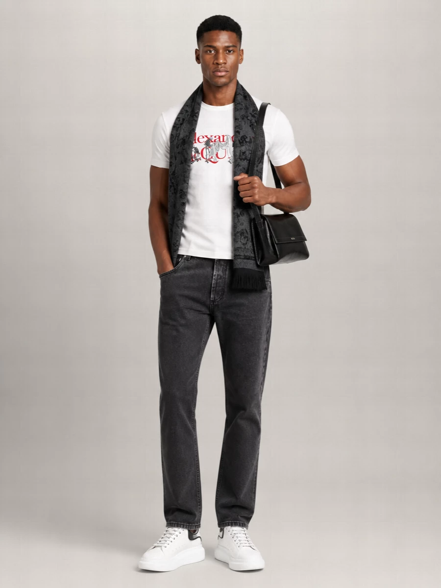 Alexander Mcqueen Ribbed Cotton T-Shirt