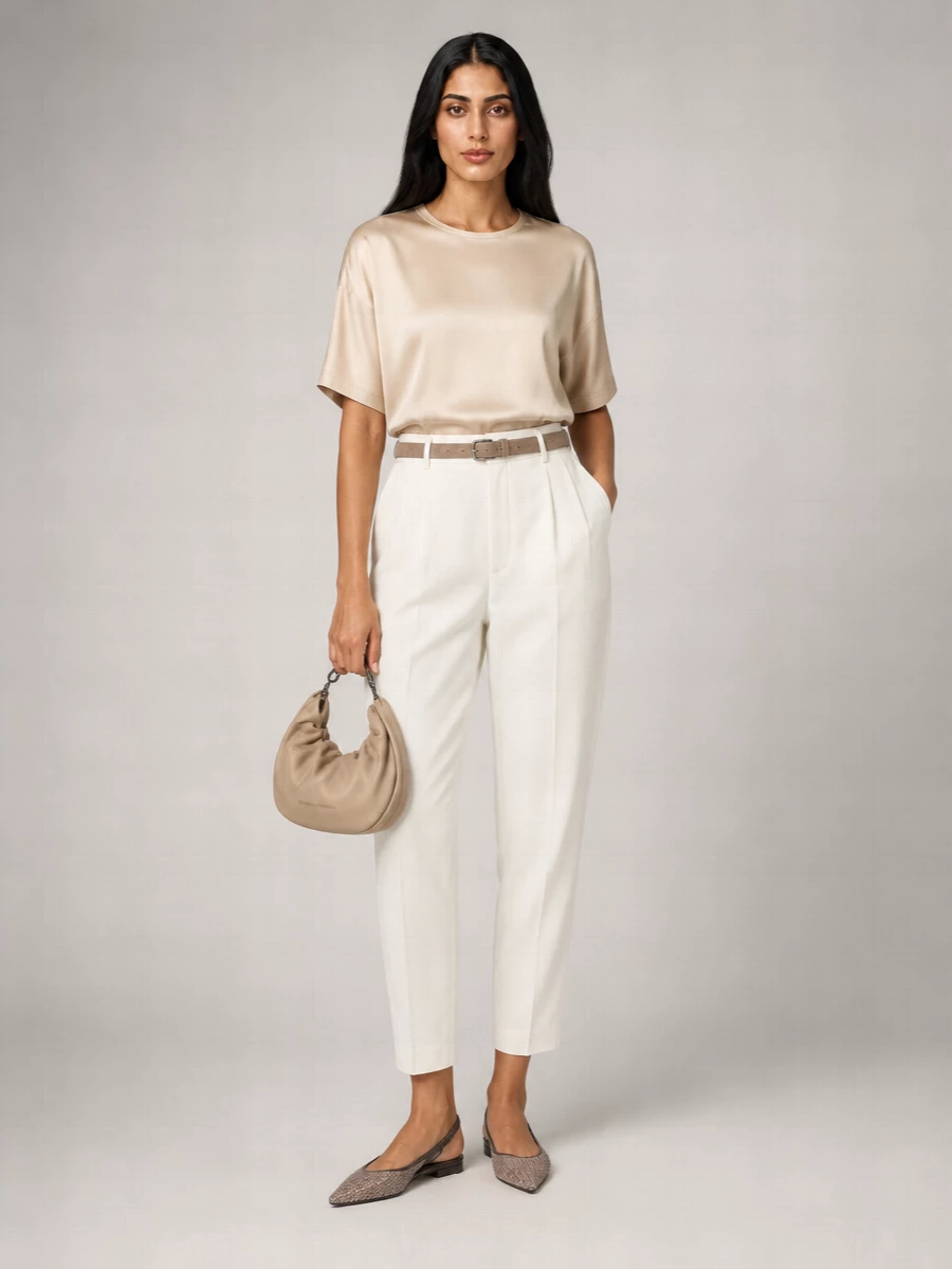Brunello Cucinelli Leather Shoulder Bag Chain Strap