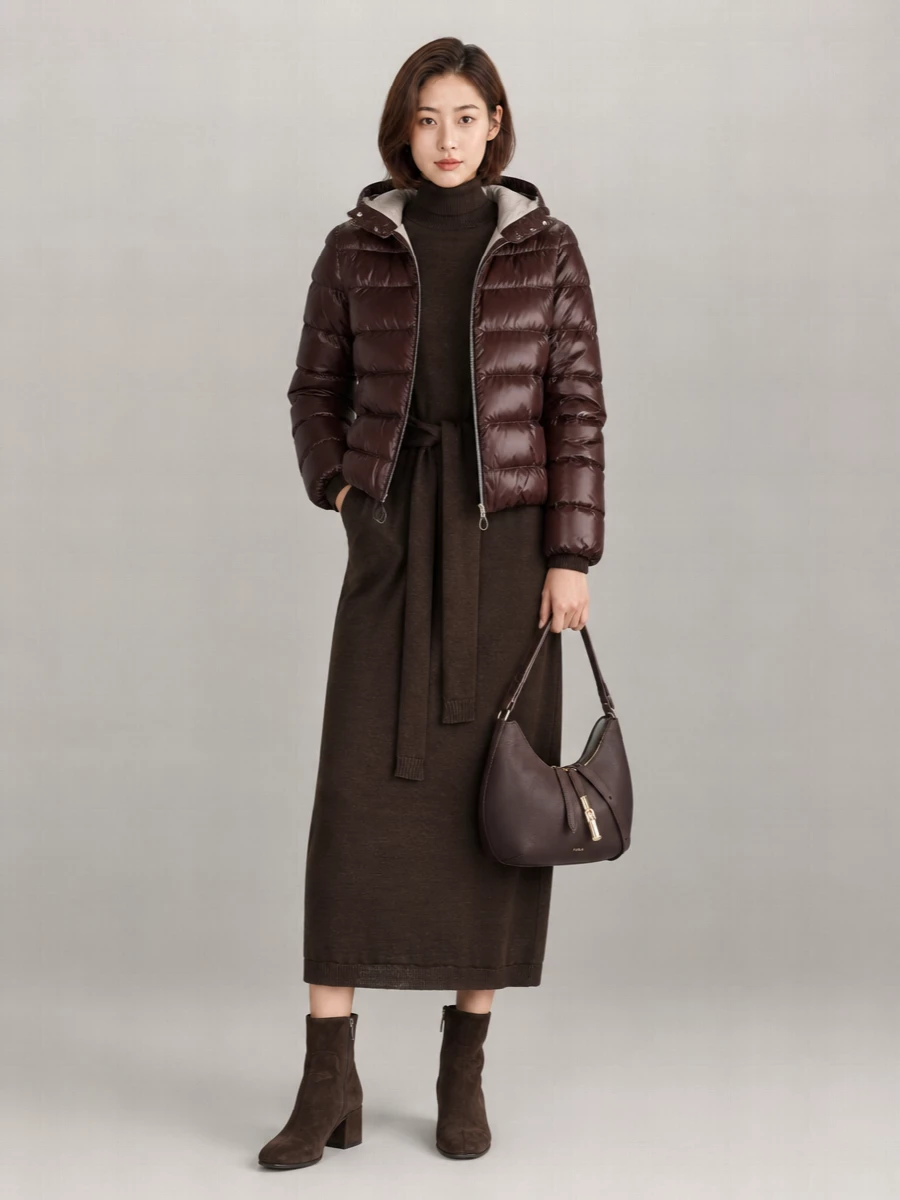 Herno Down Hooded Quilted Parka Coat