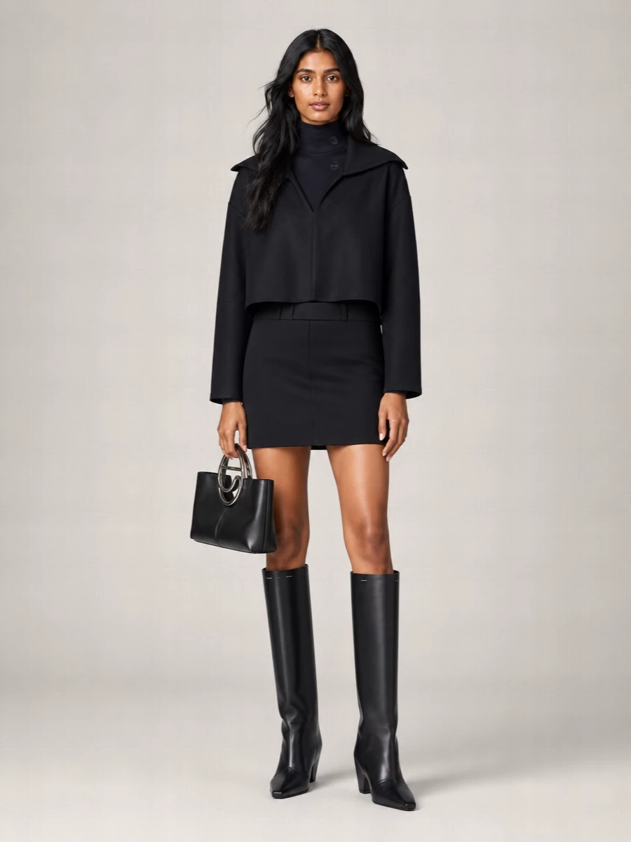 Semicouture Cashmere Wool Long-Sleeve Blazer