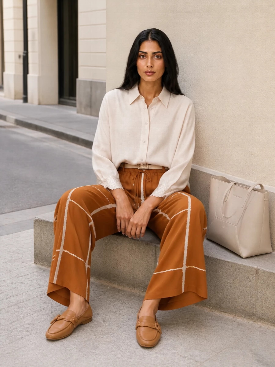 Kiton wide leg trousers brunello cucinelli shirt
