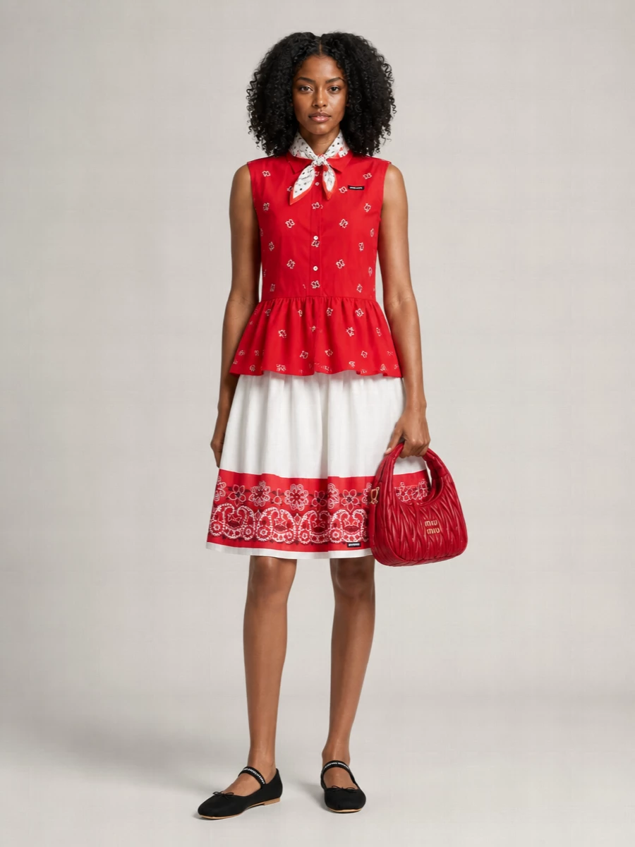 Miu Miu Printed Top
