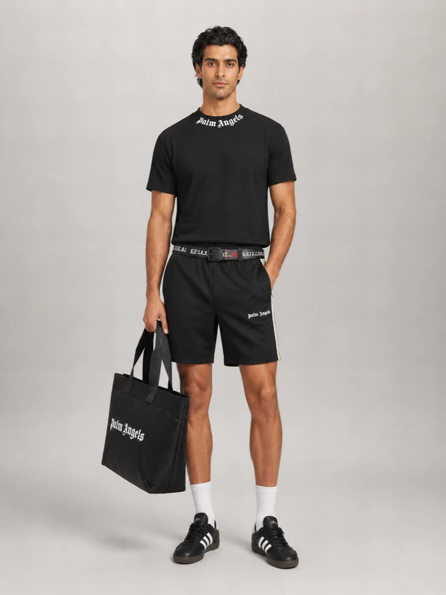 Palm Angels Logo-Print Nylon Tote Bag