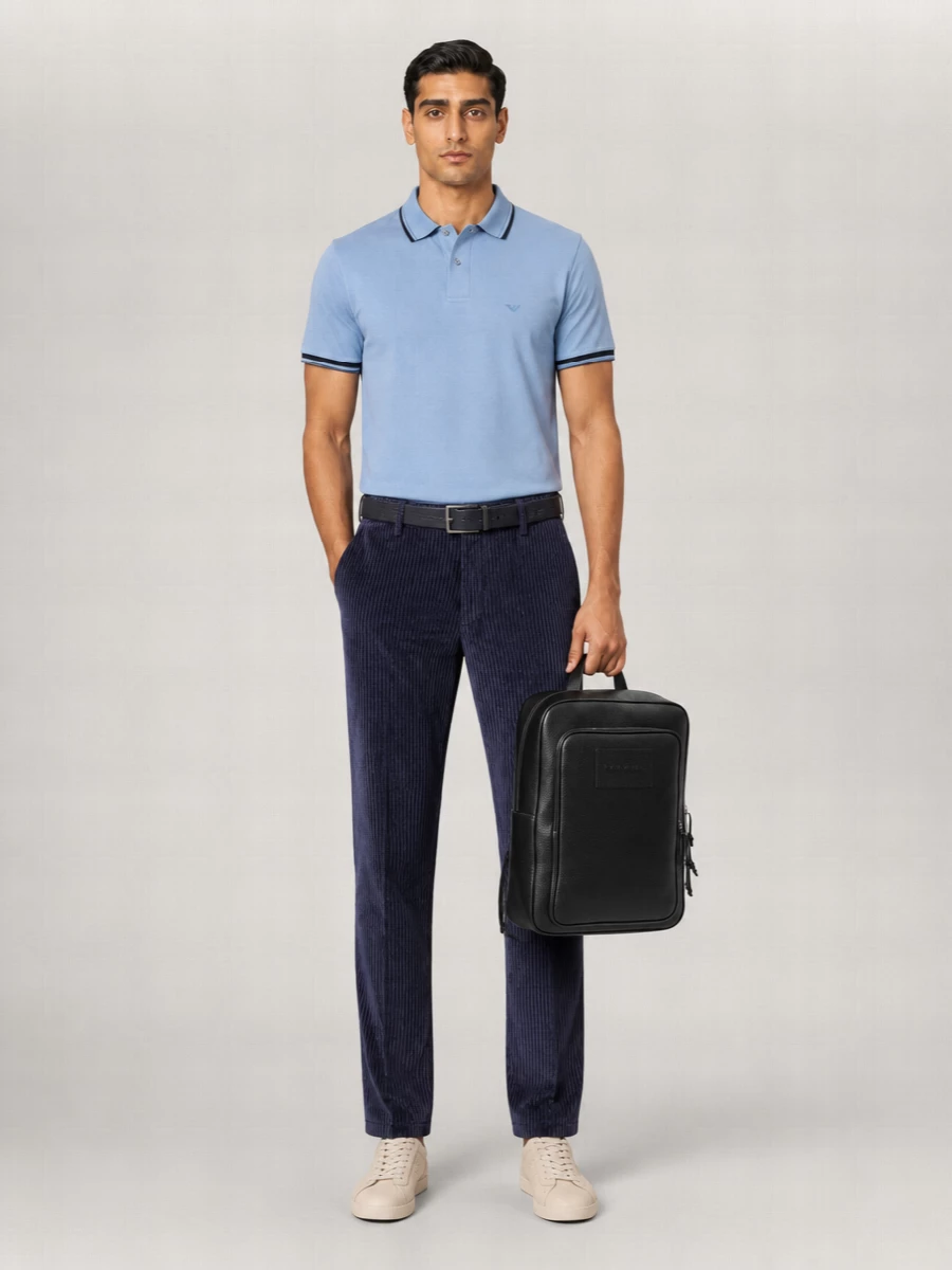 Emporio Armani Cotton Piqué Short-Sleeve Polo Shirt