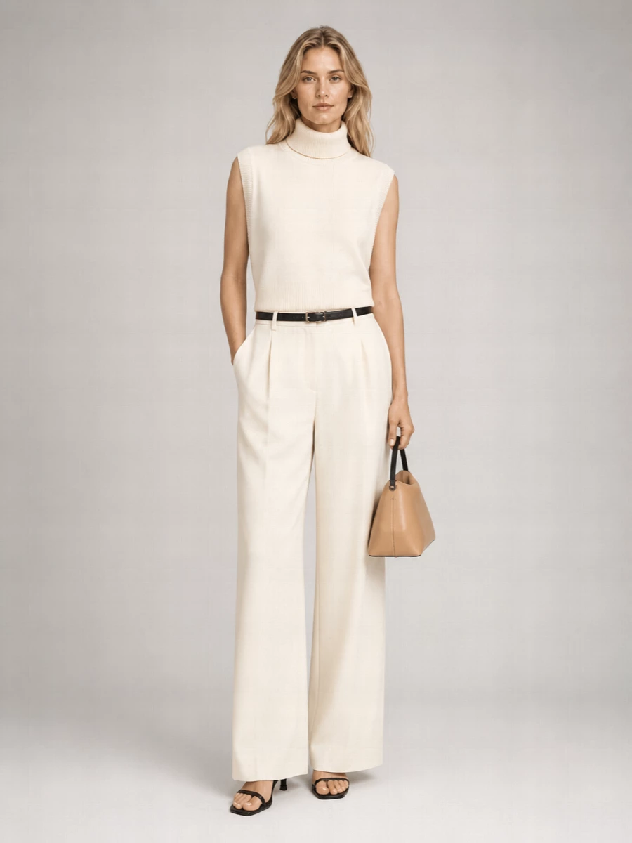Totême Wool Roll Neck Sleeveless Vest