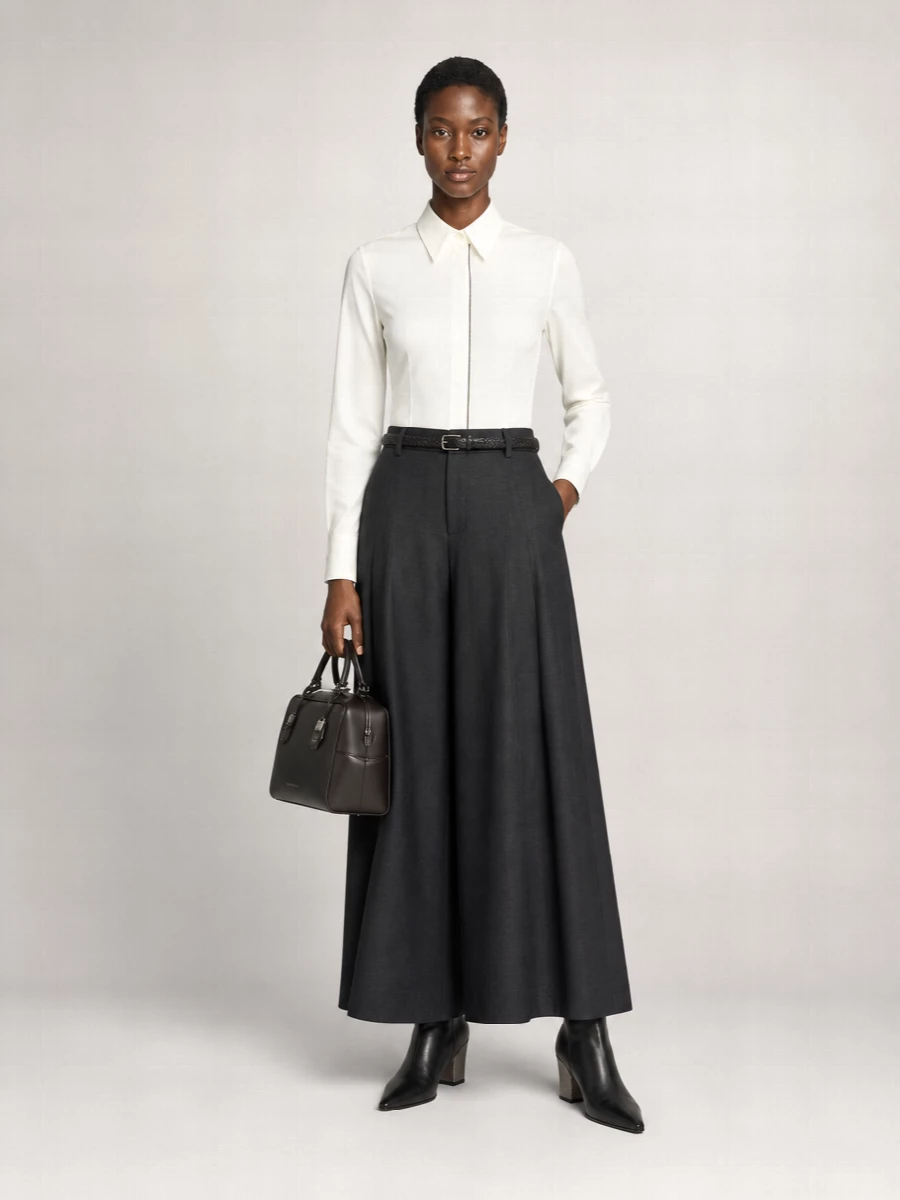 Brunello Cucinelli Virgin Wool Midi Skirt