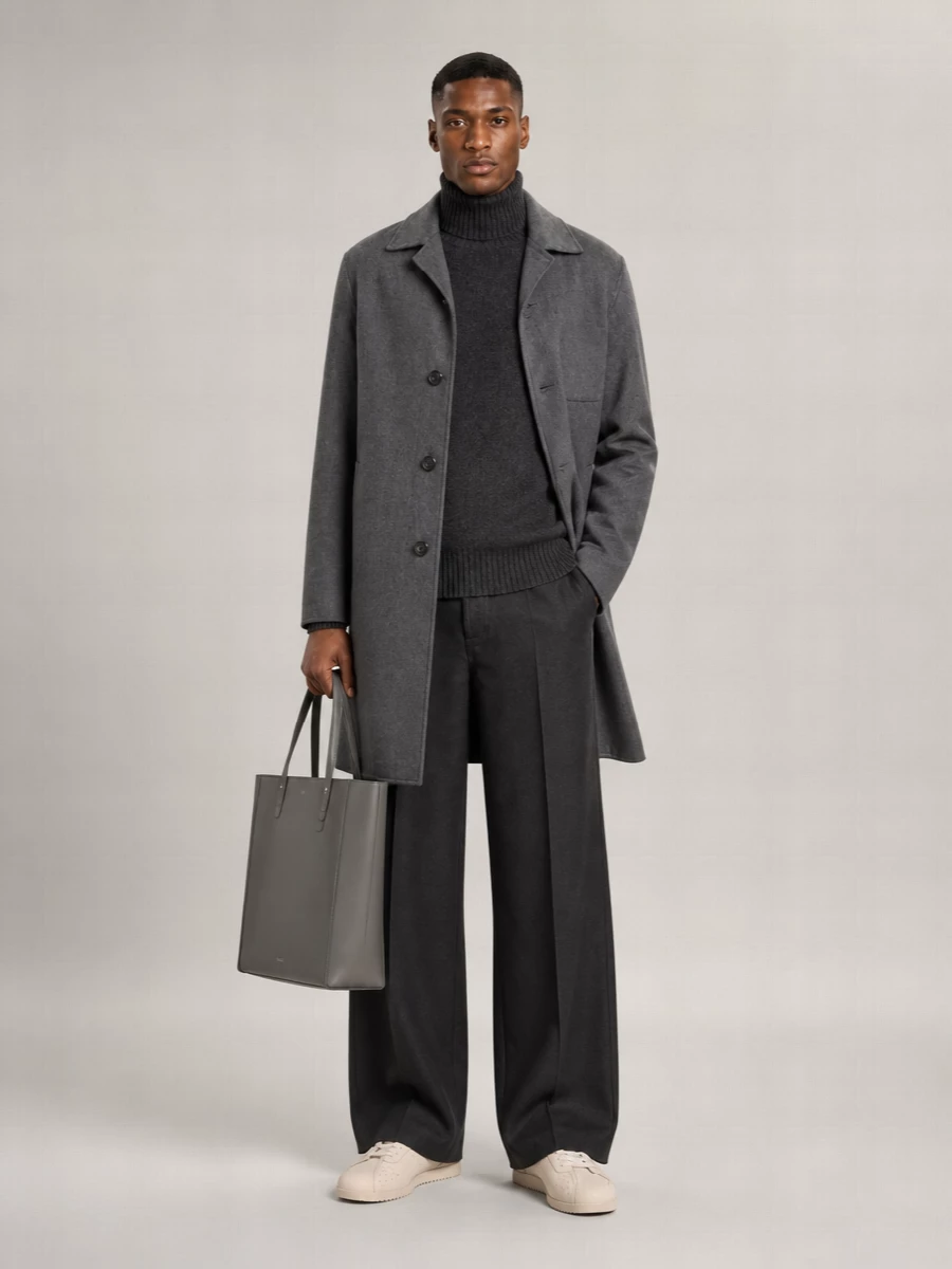 Ami Paris cashmere wool single-breasted coat