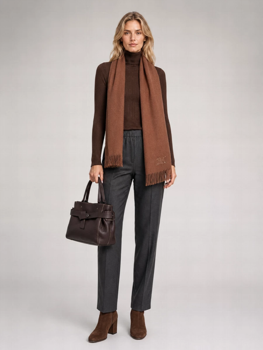 Fabiana Filippi Cashmere Silk Ribbed Turtleneck Sweater