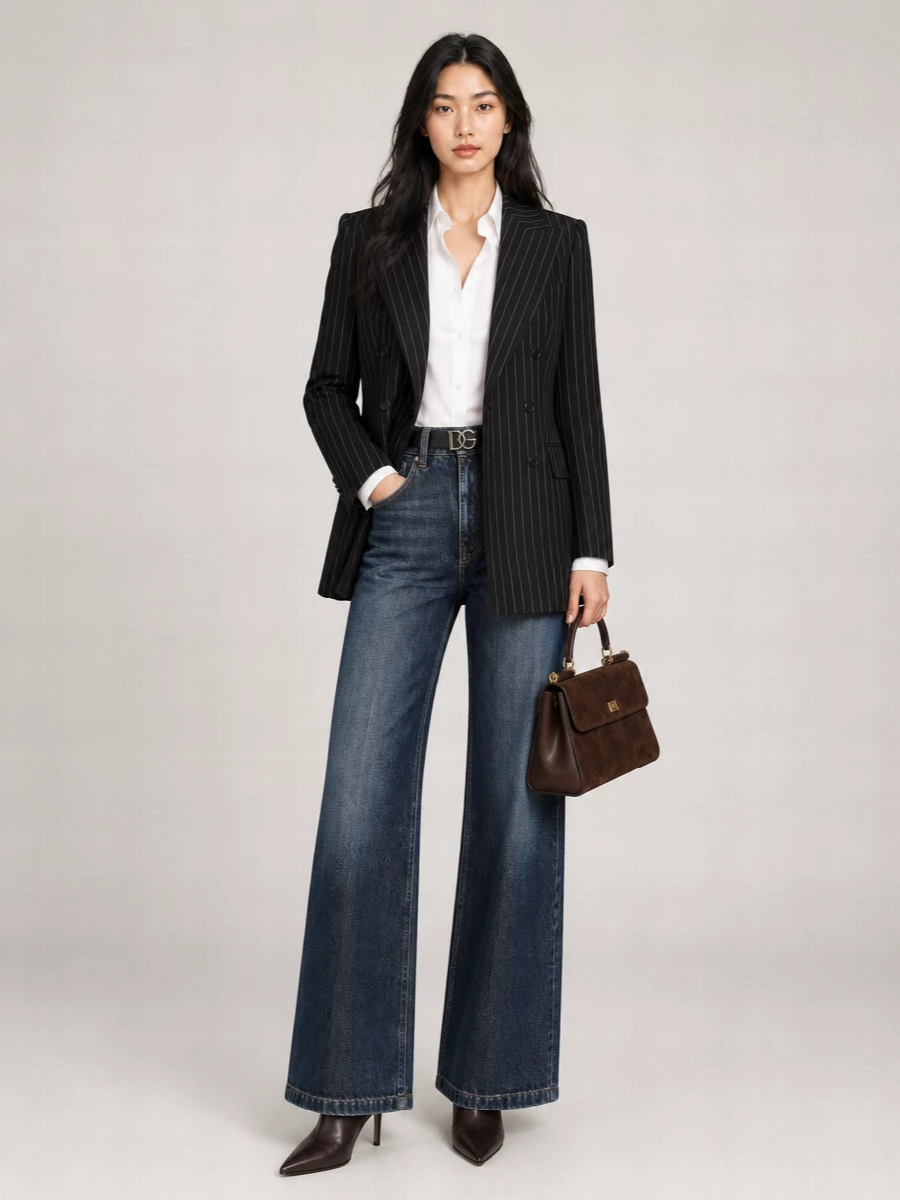 Dolce&Gabbana High-Rise Wide-Leg Denim Jeans