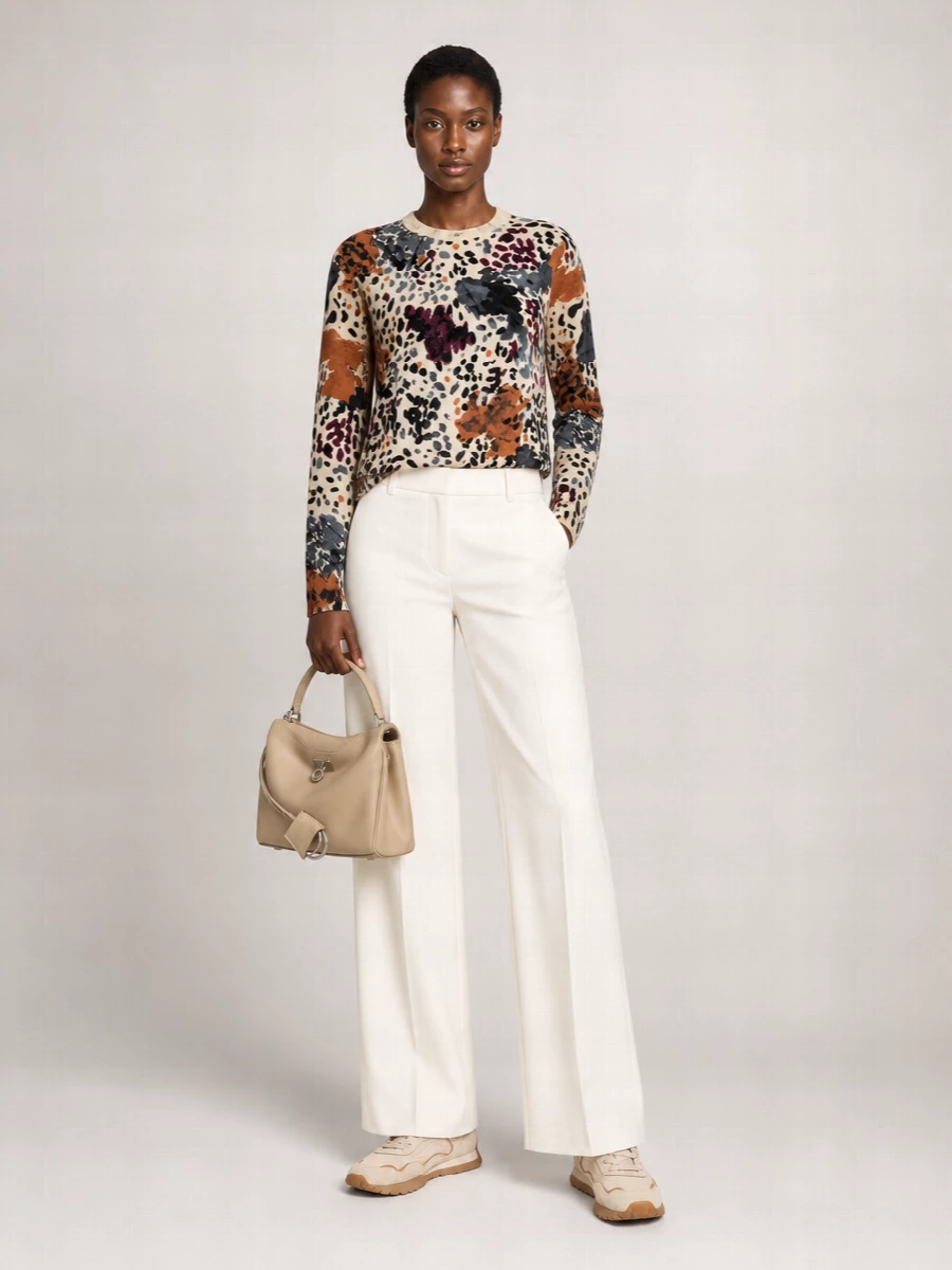 Fendi Wool And Cashmere Printed Jumper