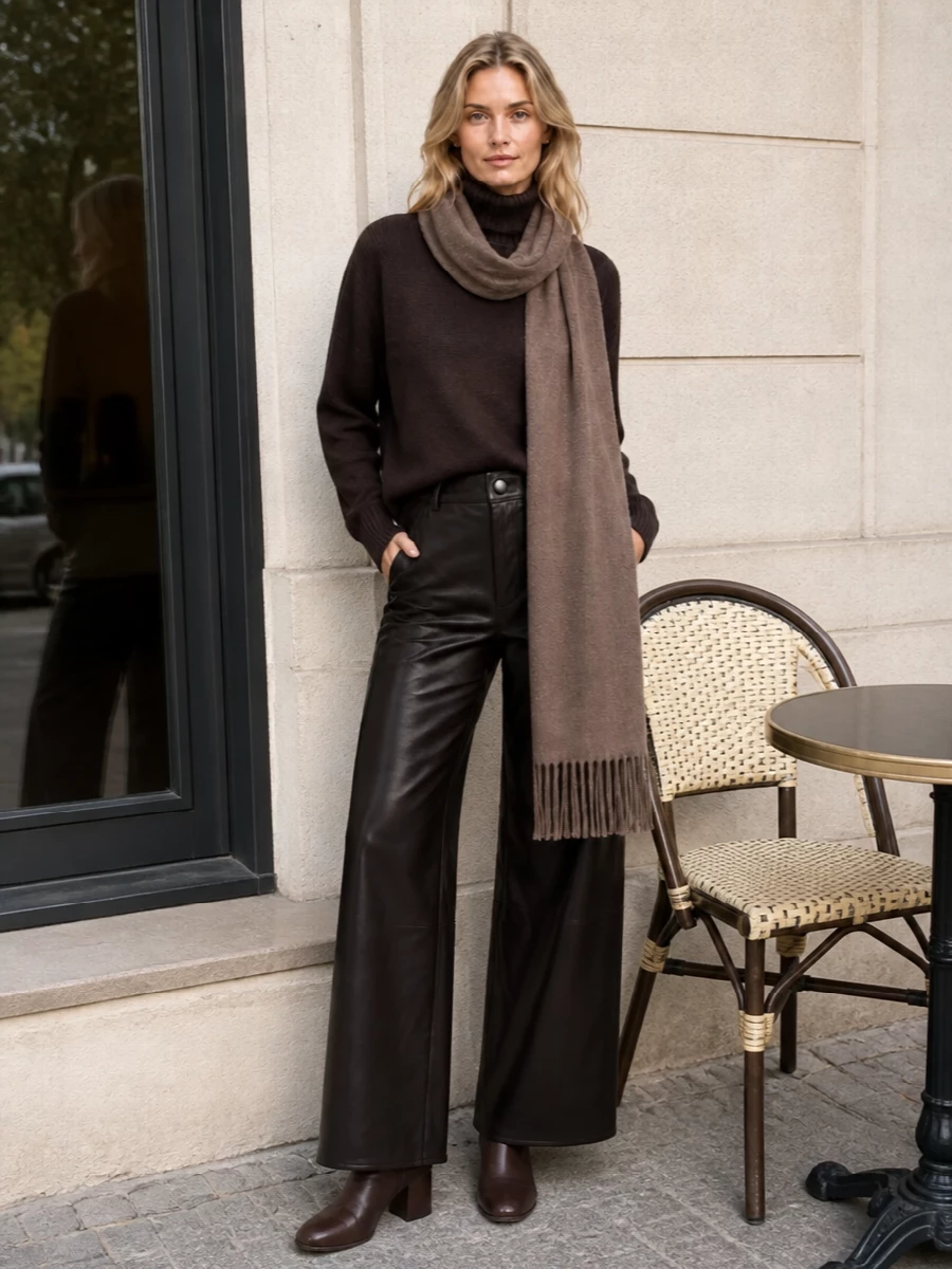 Lisa yang turtleneck loulou studio wide leg trousers