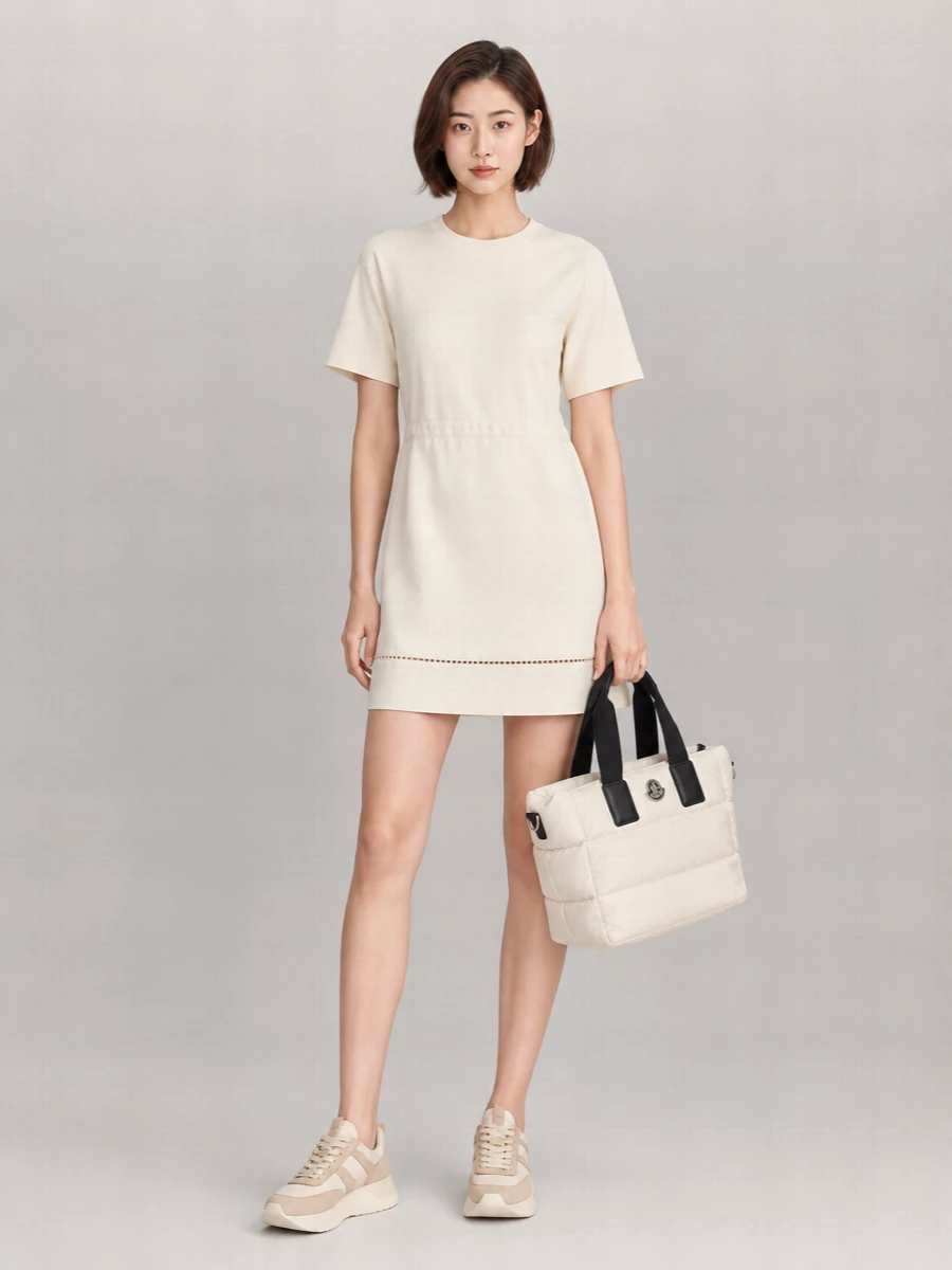 Moncler Short-Sleeve Mini Dress