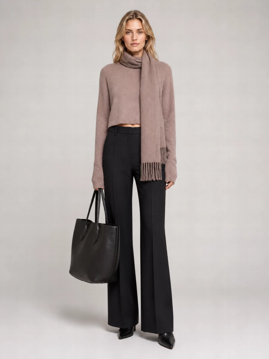 Rick Owens Cashmere Crater Turtleneck Long-Sleeve Sweater