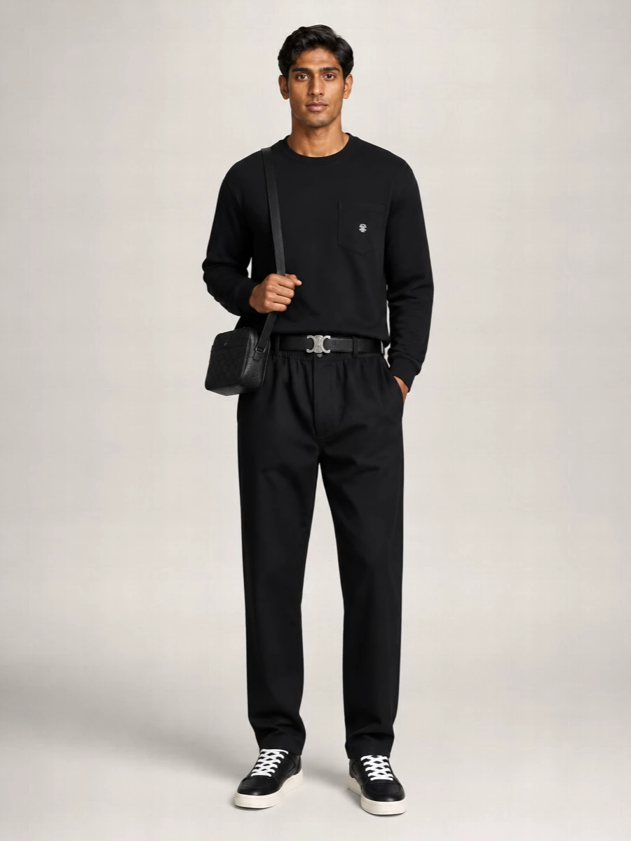 Celine Mid-Rise Straight-Leg Trousers
