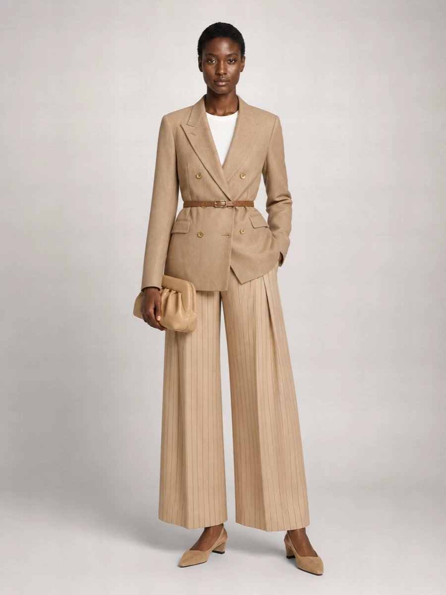 Le Sully Studio Embroidered Wide-Leg Trousers