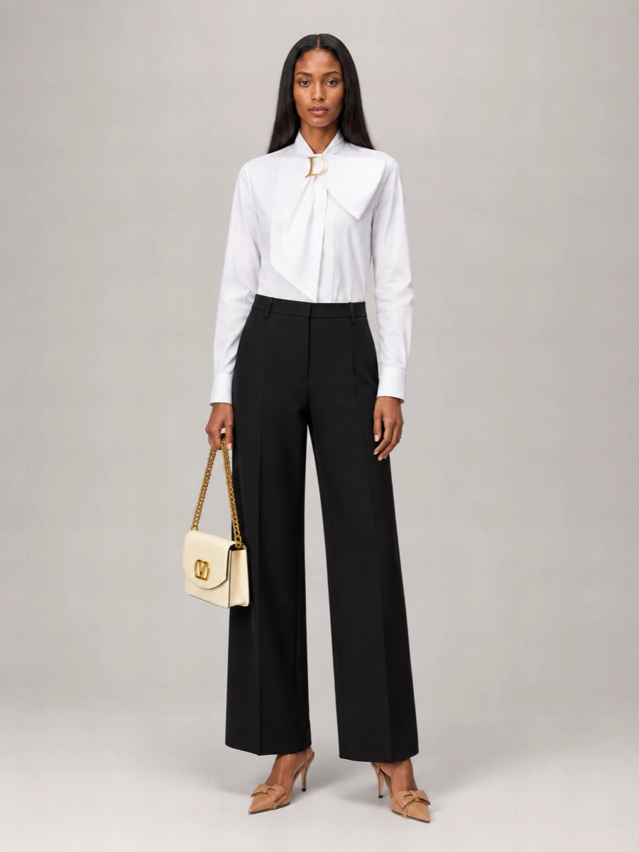 Valentino Garavani Vain Calfskin Leather Shoulder Bag