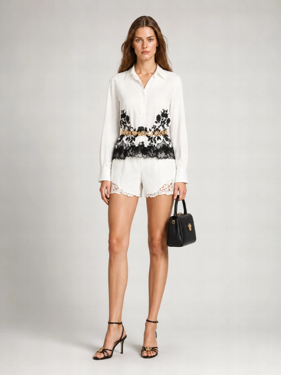 Versace Cotton Tailored Shorts