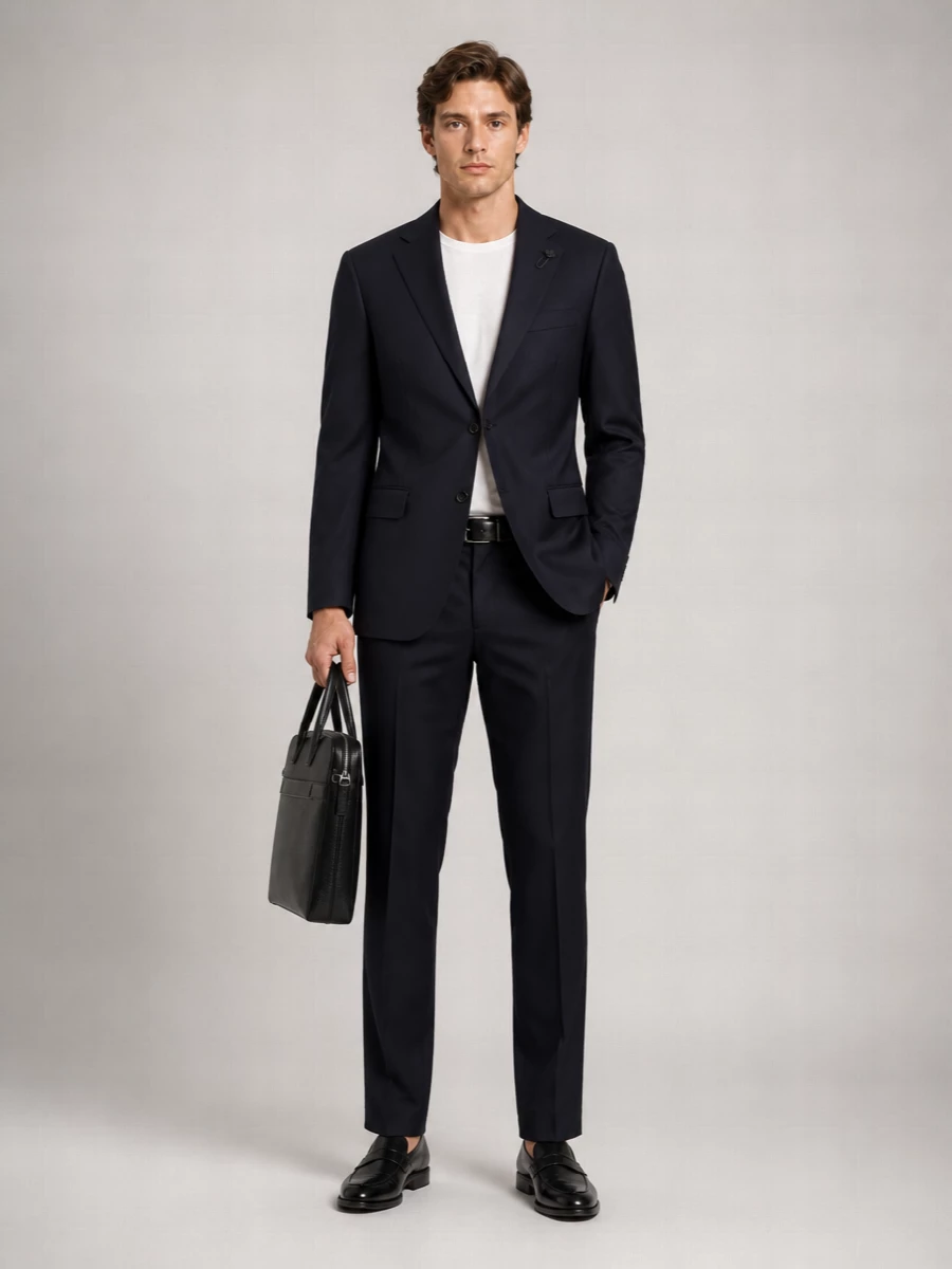 Lardini Virgin Wool Tailored Trousers