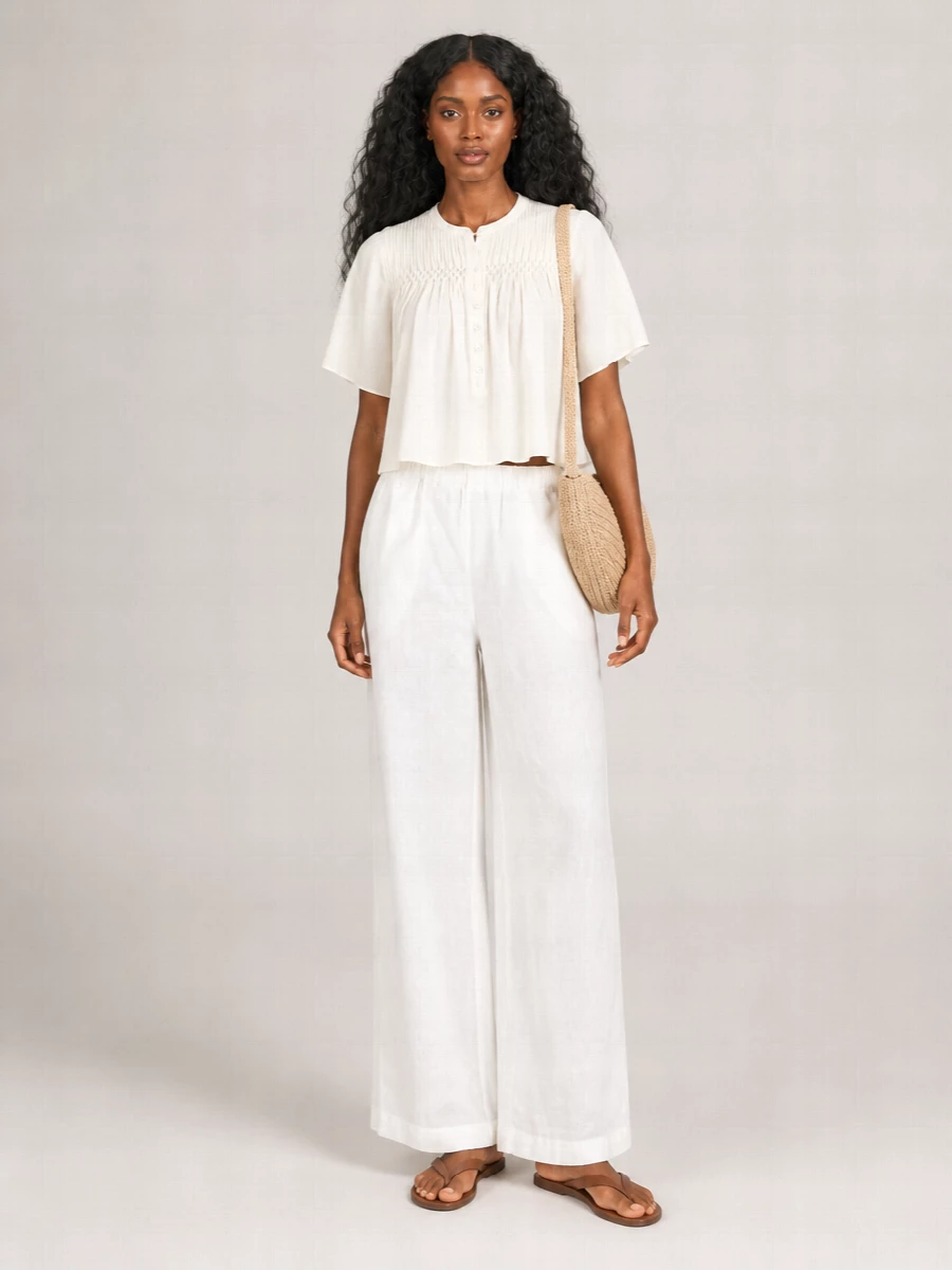 Gimaguas Cotton Wide-Leg Trousers