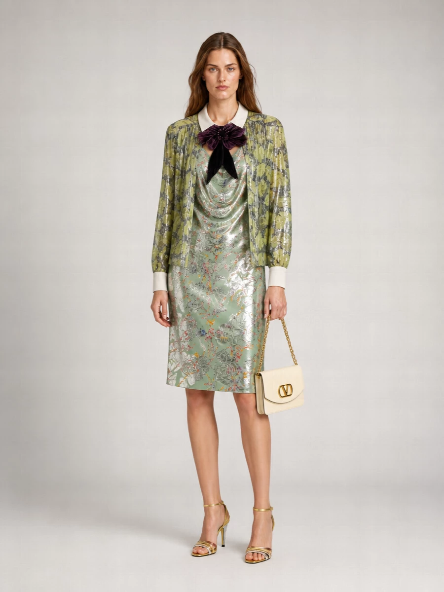Valentino Printed Lurex Shirt