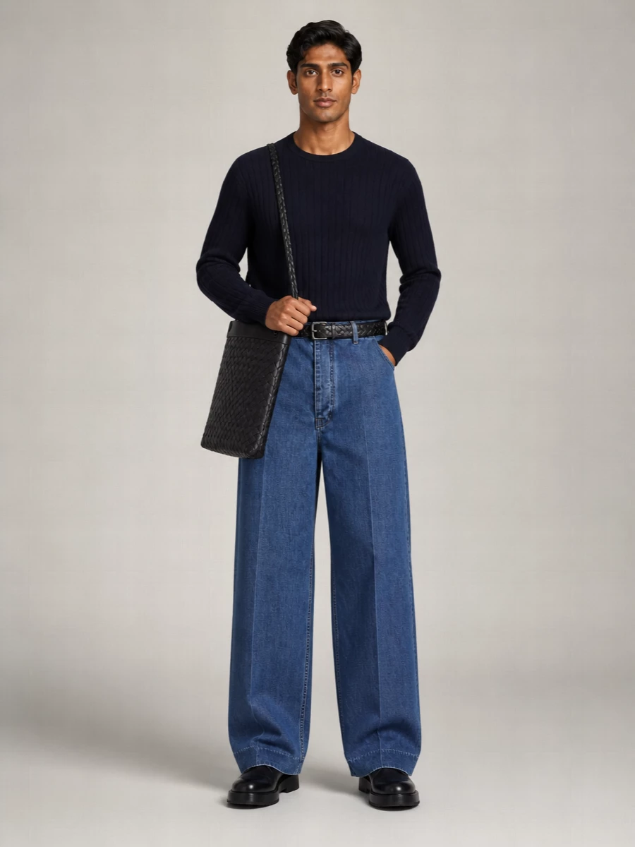 Bottega Veneta Denim High-Rise Straight-Leg Jeans