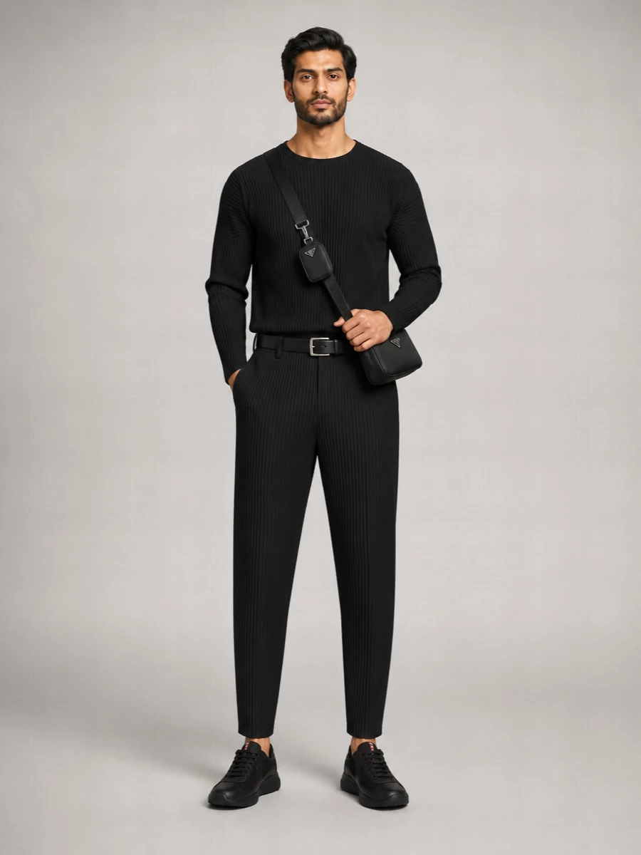 Homme Plisse Issey Miyake pleated tapered trousers
