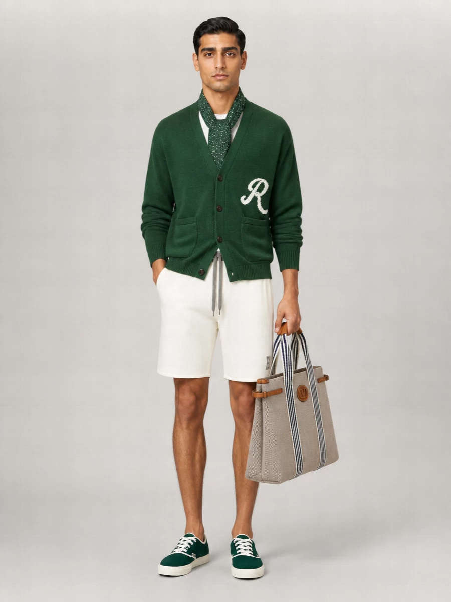 Polo Ralph Lauren Fine-Knit V-Neck Linen-Cotton Cardigan