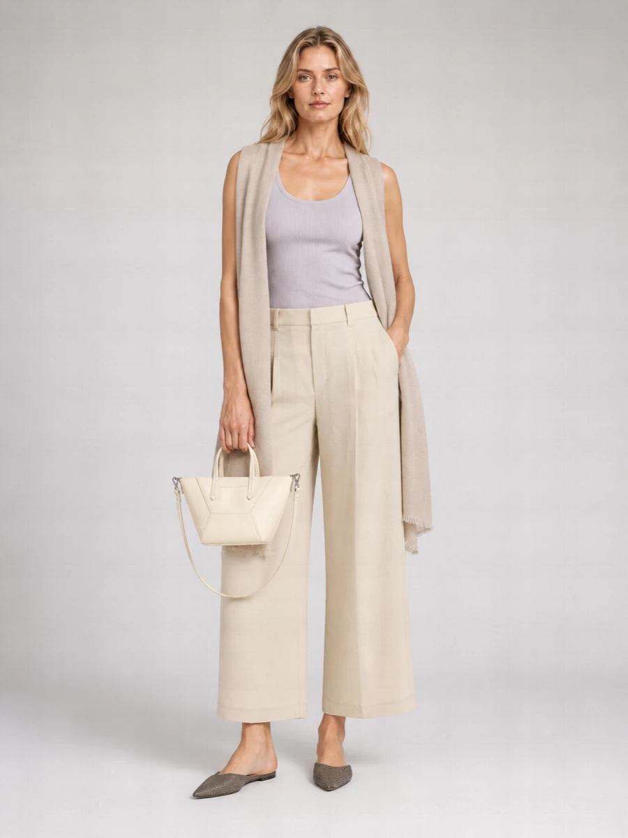 Brunello Cucinelli Tank Top Cashmere Wool Monili Detail