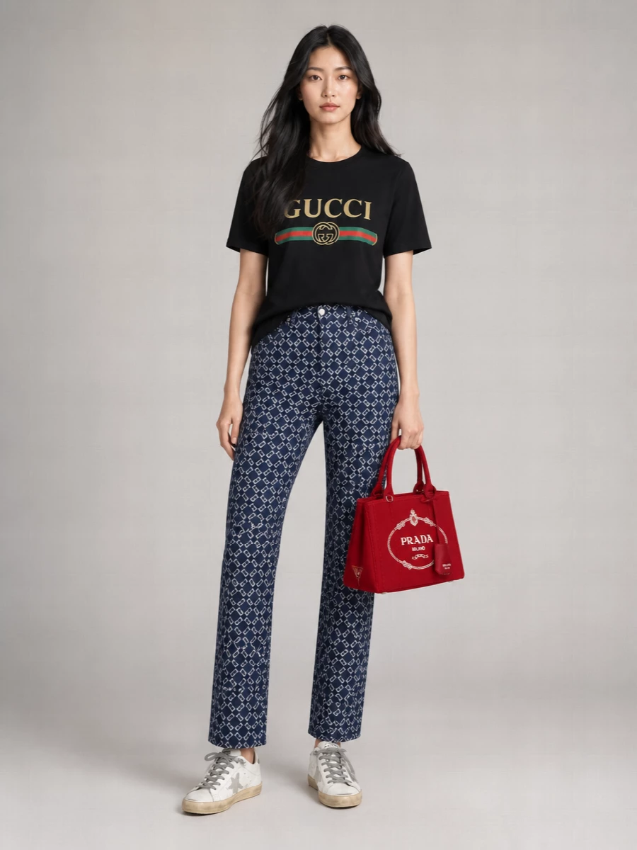 Prada Mini Cotton Canvas Shoulder Bag