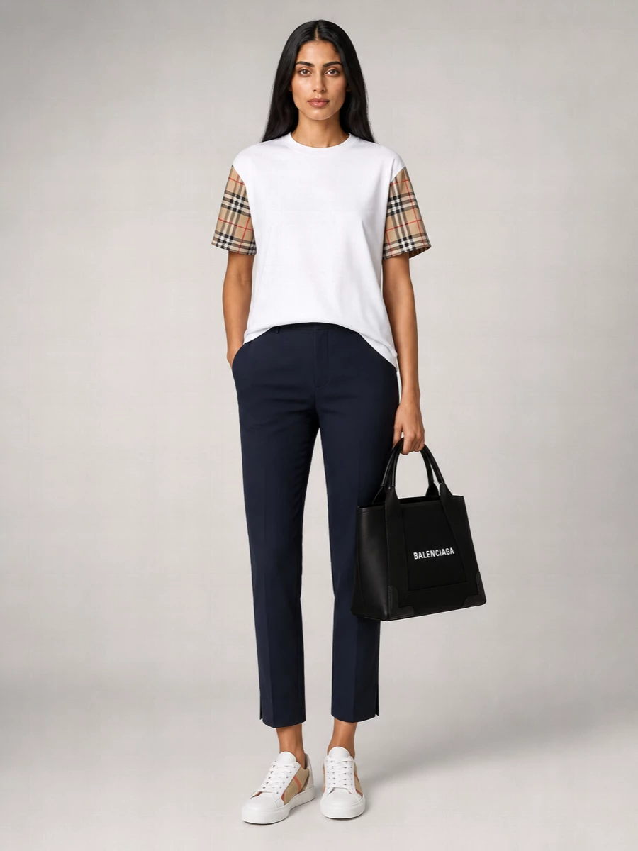 Burberry Leather Check Sneakers