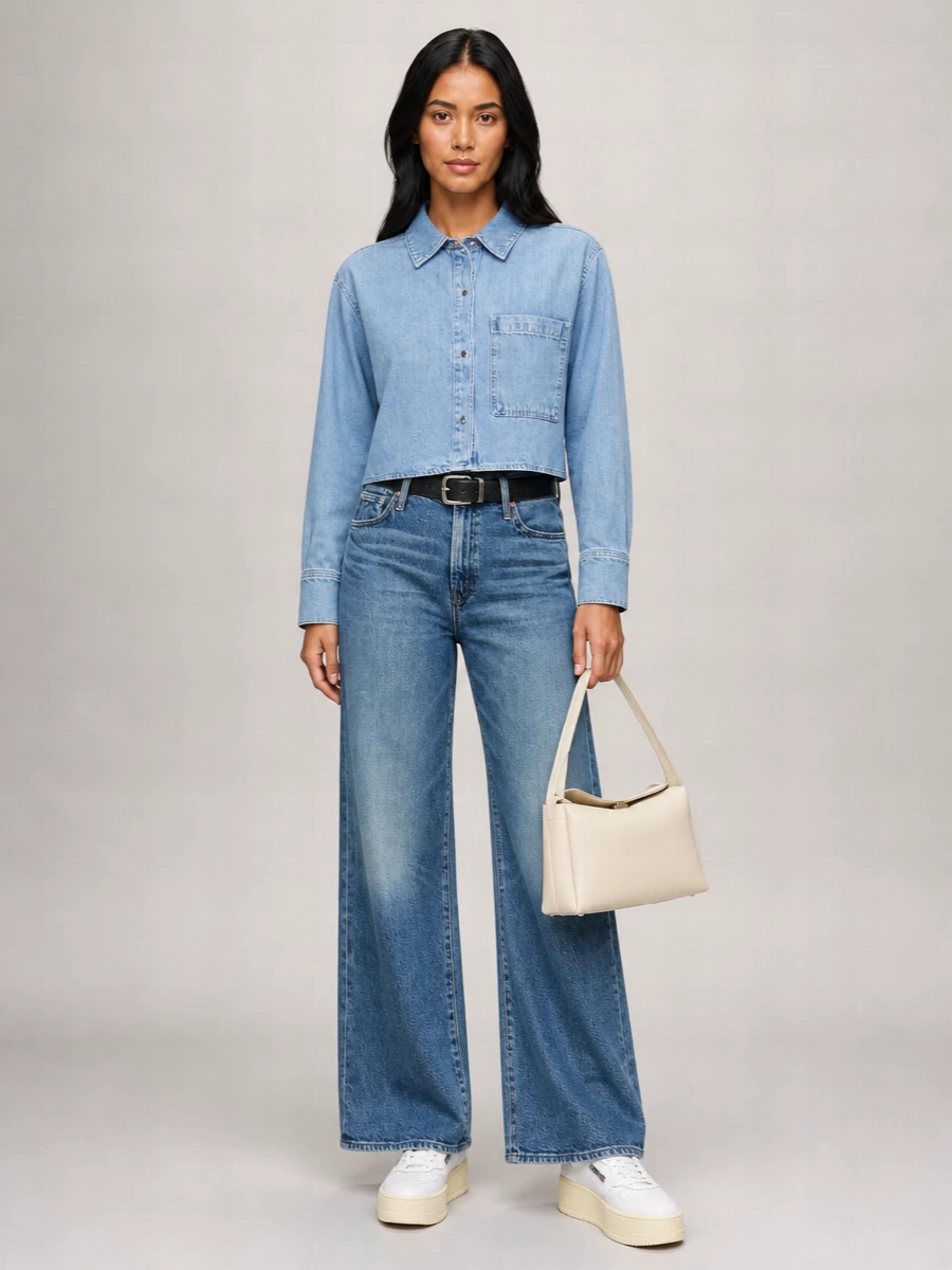 Mother Denim Cropped Straight-Leg Jeans
